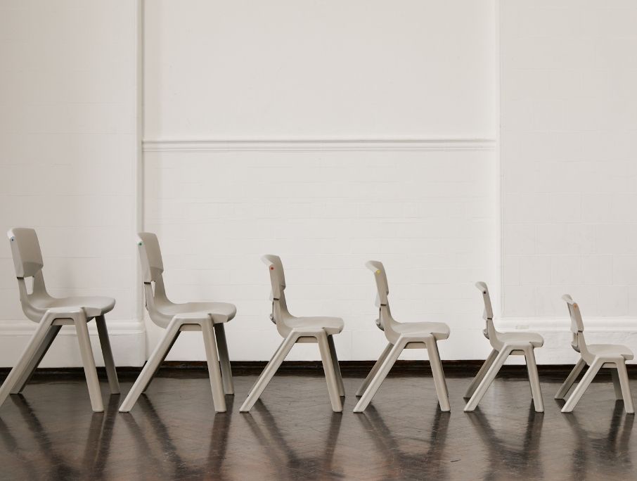 ash white classroom chairs