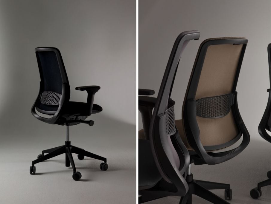 ki solon eco friendly office chair in two views